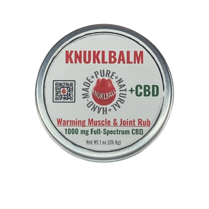 KNUKLBALM Warming Muscle & Joint Rub with 1000mg full-spectrum CBD - natural pain relief topical with hemp extract